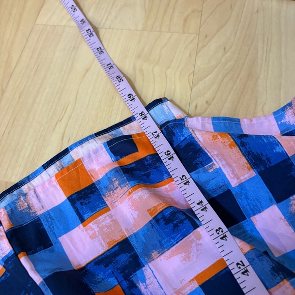 MAEVE ANTHROPOLOGIE The Bettina Tiered Shirt Dress Buttondown Blue Plaid Size XS - Picture 12 of 12